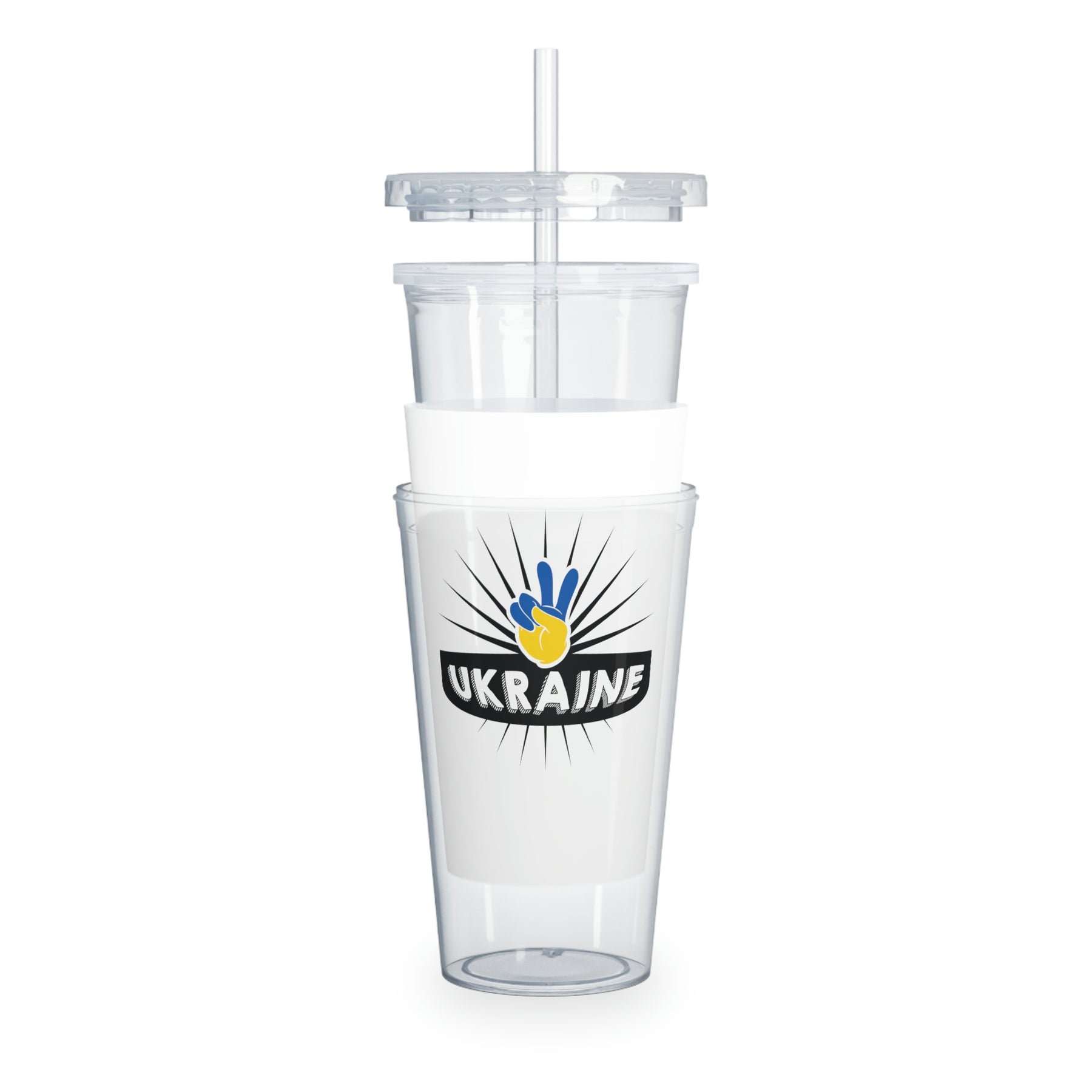 Plastic Tumbler with Straw