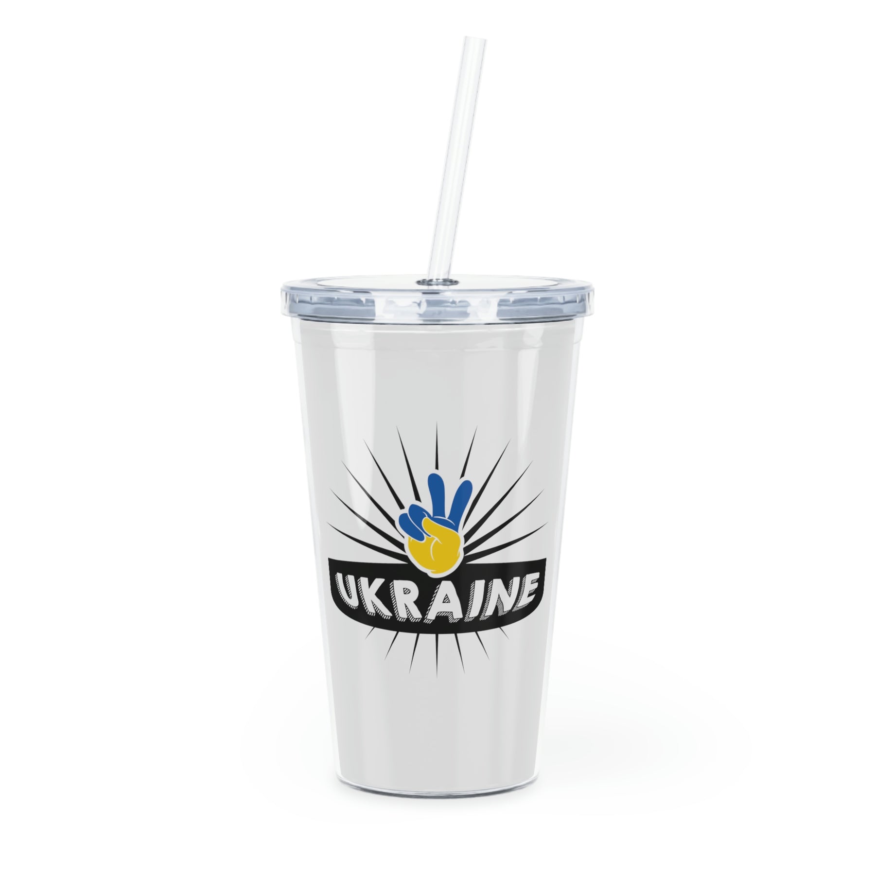 Plastic Tumbler with Straw